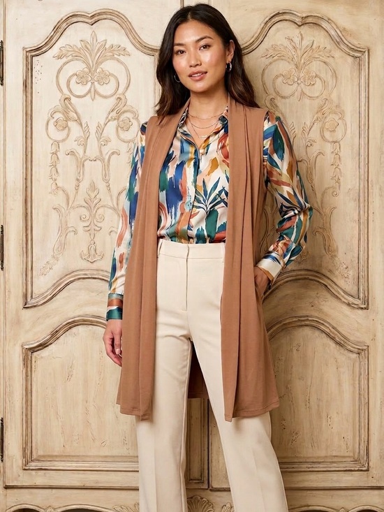 Zenana Outfitters Jackets & Blazers - Zenana L duster vest caramel tan